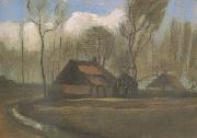 Vincent Van Gogh Farmhouses among Trees (nn04) USA oil painting artist